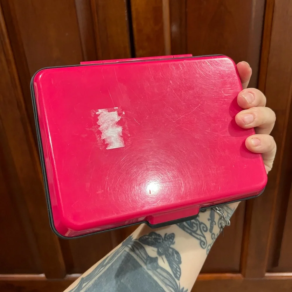 Vintage Pink Hard Nintendo DS Carrying Case